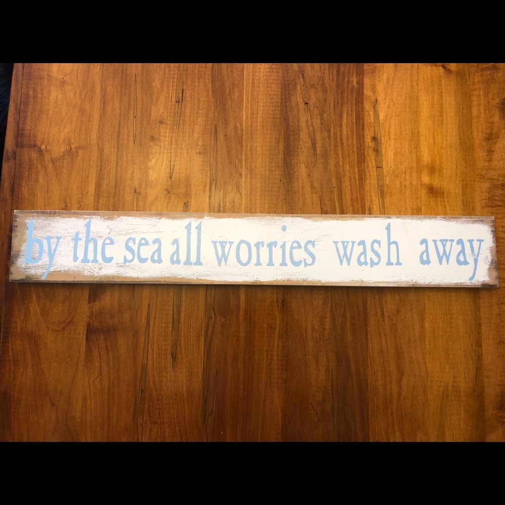 Beach themed wooden sign 🐚 🌊